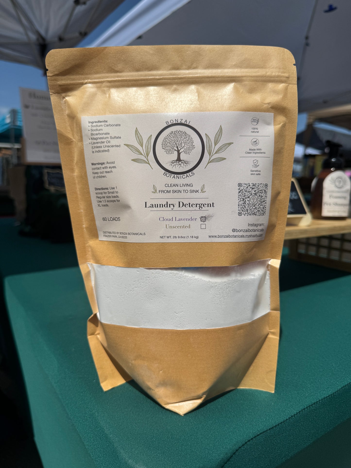 Bonzai Botanicals Natural Laundry Detergent – Non-Toxic, Eco-Friendly, Gentle on Skin